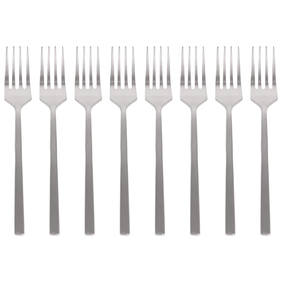 Argon Tableware - Stainless Steel Cake Forks - Set of 8