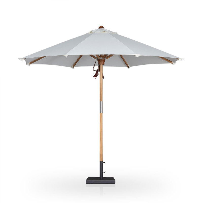 Parasol en acrylique rond 118 po Nadira, Crème