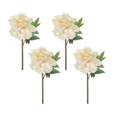 Pivoine 14 po Almost Real - rose, paquet de 4