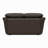 Ramdev Top Grain Leather Loveseat with Top Pillow Arm in Espresso Color-35667469-124301330