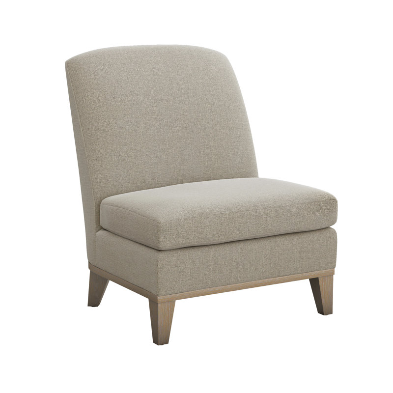 Belinda Slipper Chair, Icy Gray, Cameo 100% Polyester