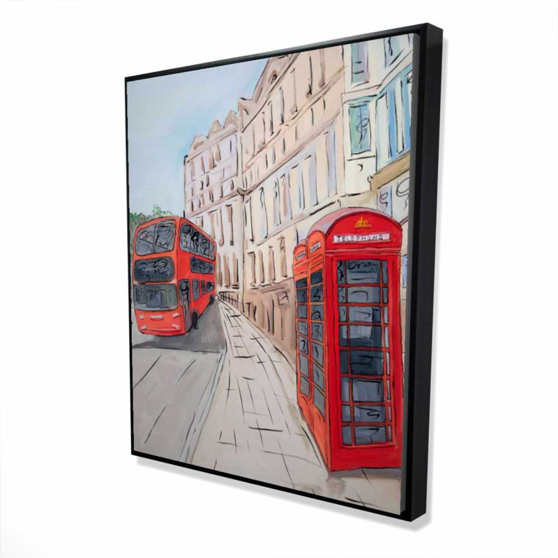 Toile de cabine et de téléphone London Bus - décor industriel industriel