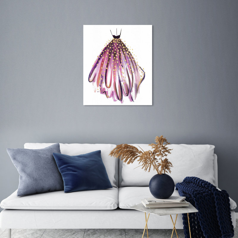 Mauve - peinture, Toile tendue, H 24 po x l 20 po x P 1,5 po