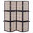 Tan and Cappuccino Panel Folding Screen