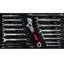 Boîte à outils portative 20 po 3 en acier avec outils, noir et rouge, robuste et design, métal, plateau de rangement supérieur, poignée de transport pour le garage, maison, trousse d'outils d'établi, qualité de fabrication, poste de travail-209689343