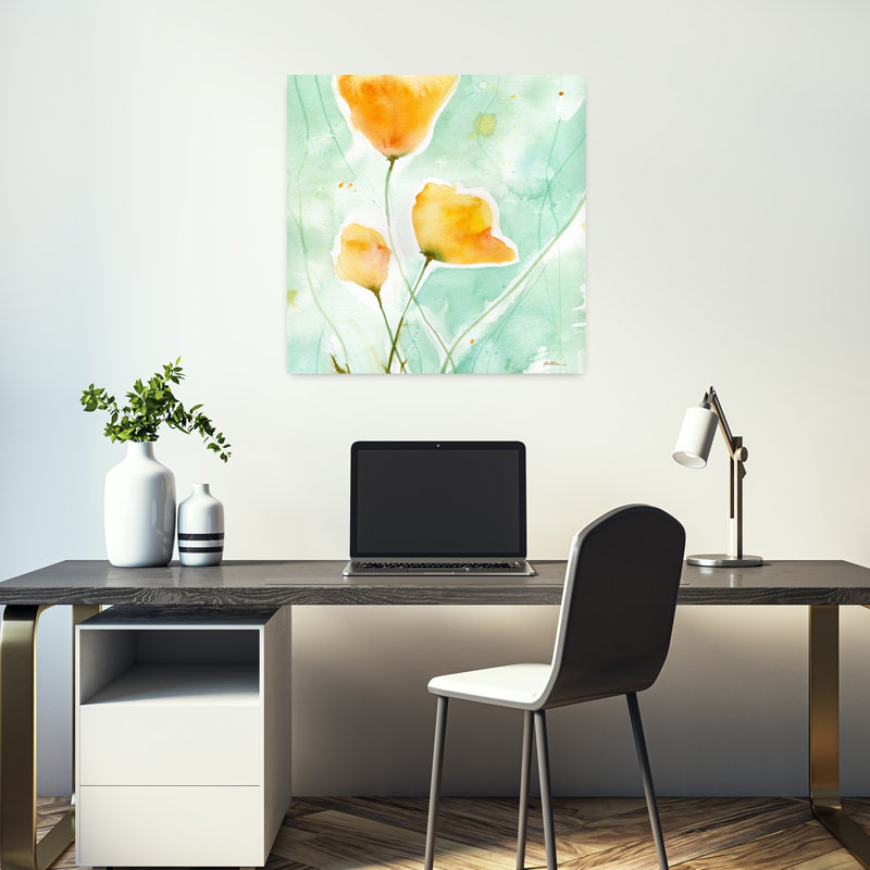 Art de fleur de coquelicot précieuse, H 18 po x l 18 po
