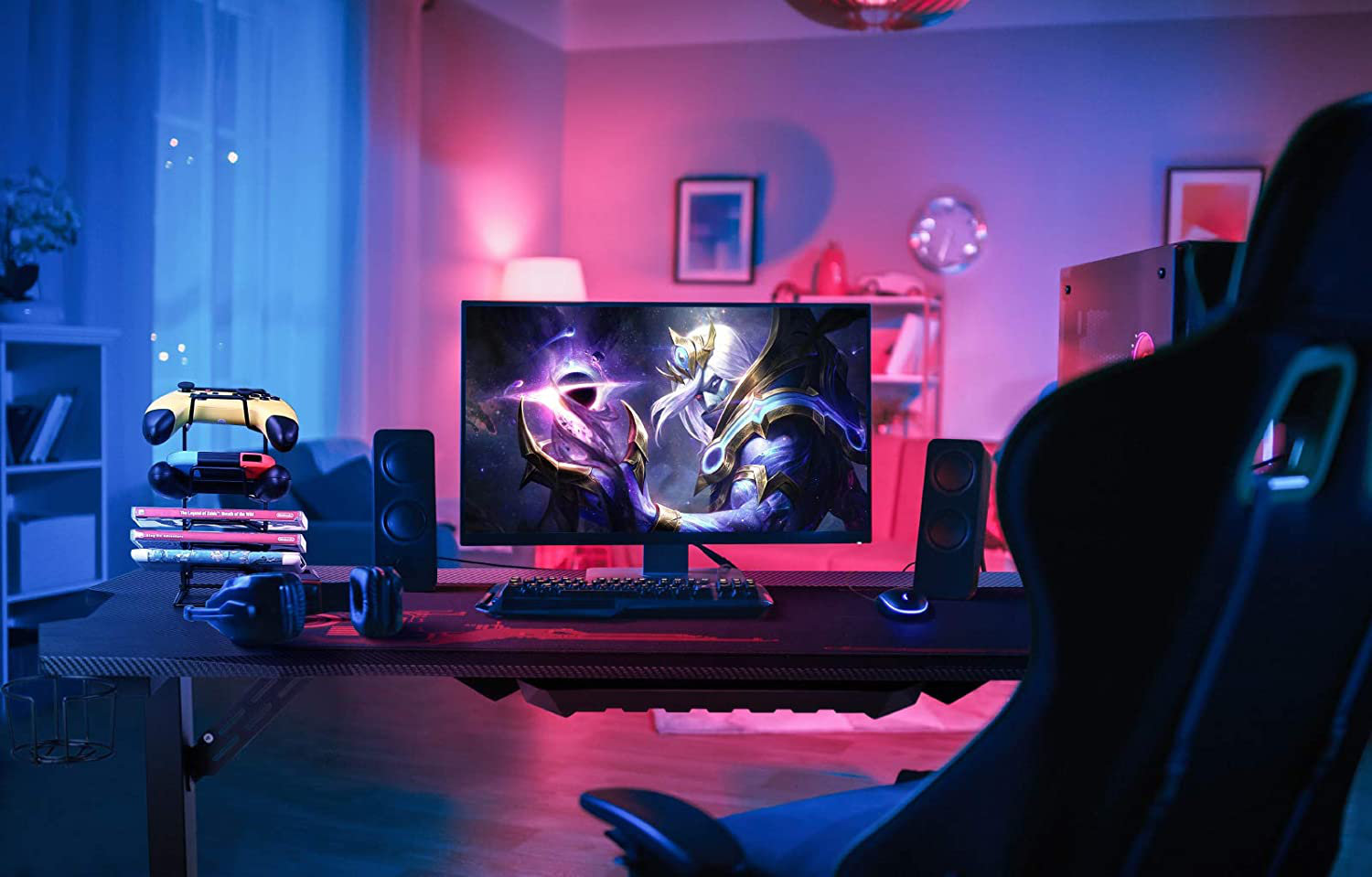 Inbox Zero Dorazio 47.24'' Gaming Computer Desk with Monitor Stand