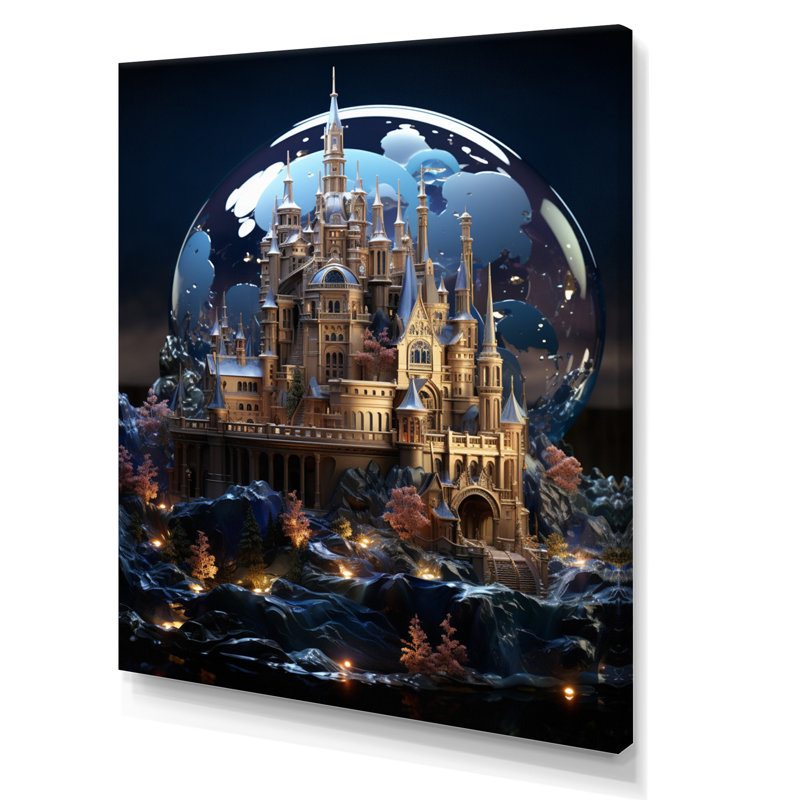 «Enchanted Fortress II», reproduction sur toile, H 44 po x l 34 po x P 1,5 po, Toile tendue
