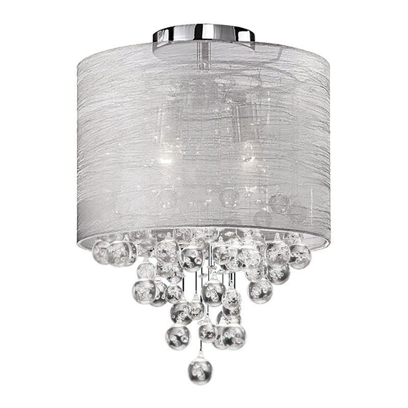 Tahnee 2 - Light 12" Chandelier Style Drum Flush Mount