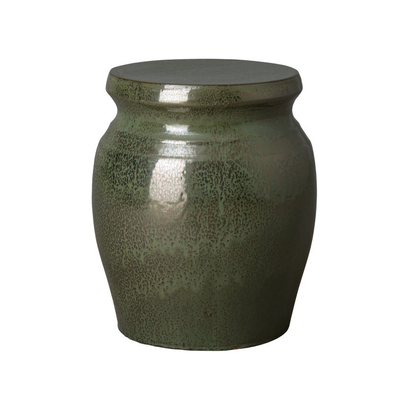 Tabouret de jardin en céramique Clesha, Vert