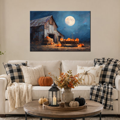 Automne, art mural d'Halloween, images fantômes, peinture murale, images d'Halloween, peinture sur toile d'Halloween pour le salon, art mural fantôme de style gothique chaleureux, entrée douillette ou salle à manger