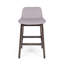 Modern Upholstered Counter Stool With Walnut Base