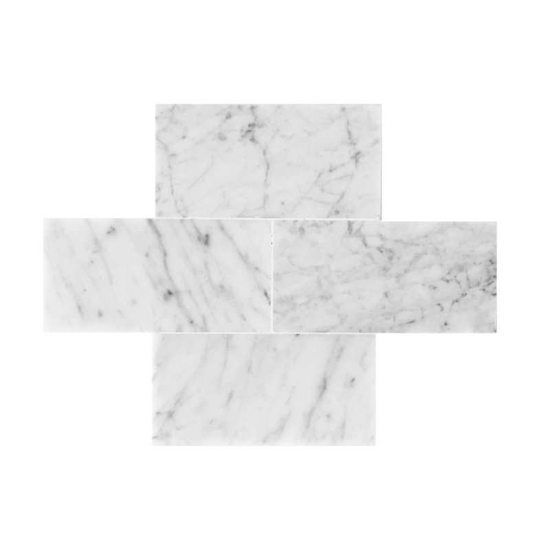 Bianco Carrara 3" x 6" Marble Tile