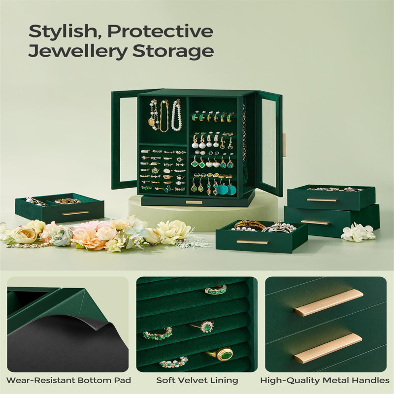 Aylor Jewellery Box +, Green