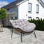 Fauteuil Papasan surdimensionné avec coussin épais, méridienne en rotin pour l'intérieur et l'extérieur