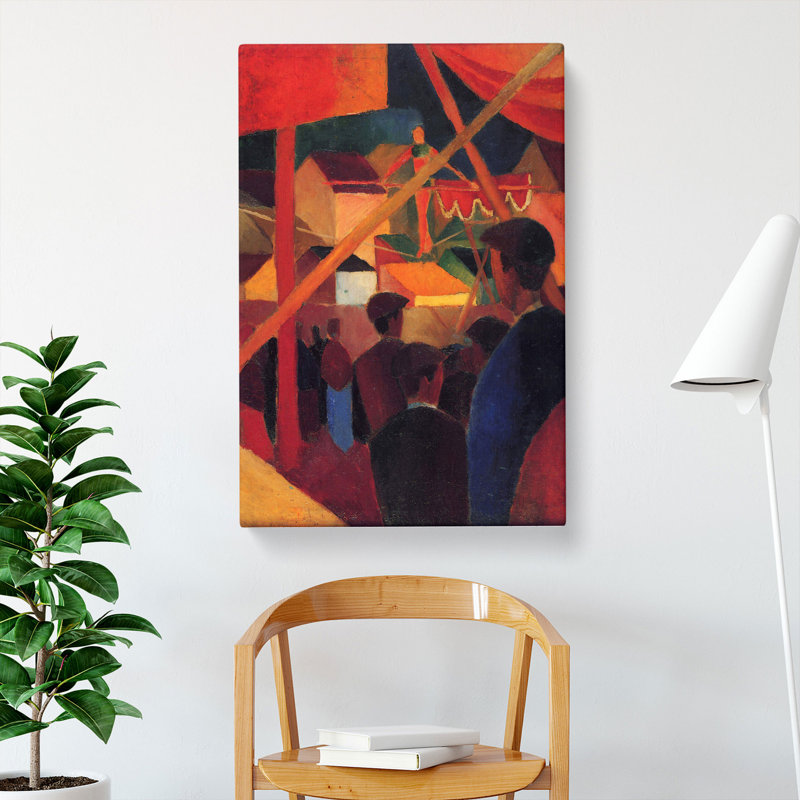 Tightrope Walker Vol.2 by August Macke - Wrapped Canvas Painting, 60cm H x 40cm W x 3cm D