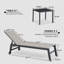 Chaise longue d'extérieur en métal avec table-871936574