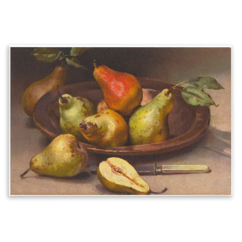  Classic Pears Still Life Wall Plaque Art by Tina Higgins Designs, Inc., H 10 po x l 15 po