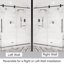 Porte de douche coulissante simple sans cadre de 56 à 60 po x H 76 po avec fermeture en douceur, verre trempé transparent et accessoires en acier inoxydable-99354152