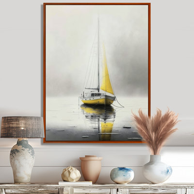 Bateau ancré I - art mural bateau côtier