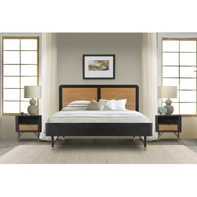 Alfhild Acacia Solid Wood Bedroom Set