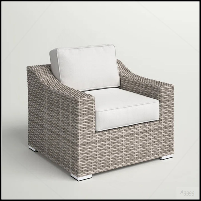Chaise de patio avec coussins entièrement assemblée