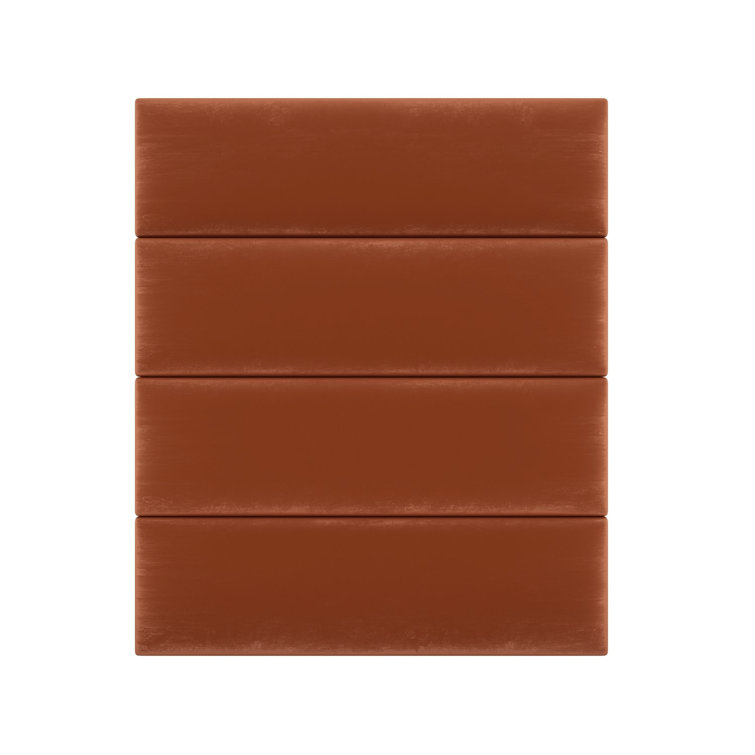 Velvet Wall Panelling in Rust