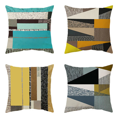 Karolinka Abstract Square Cushion Cover