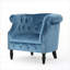 Fauteuil club rembourré en velours compact, sièges d'appoint pour les salons et les chambres à coucher