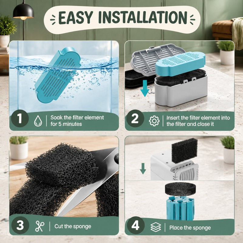 Replacement Filters for compatible 108oz/135oz cat water fountains.