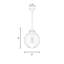 Mini-luminaire suspendu 1 lumière Meridian en nickel brossé-29179222