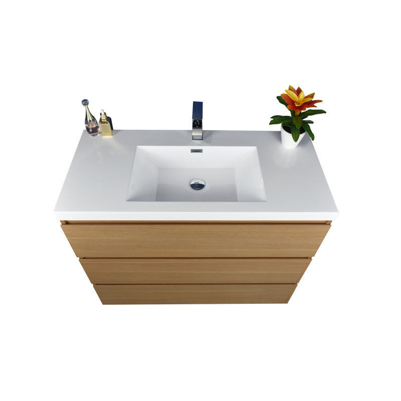 Single Bathroom Vanity Base Only, Coburg Oak