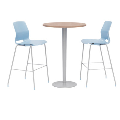 30" L Round Breakroom Table and Chair Set