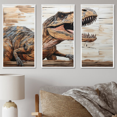 «Dinosaur Canyon I», art mural brun