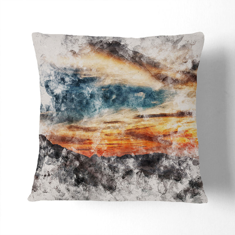 Square Cushion, Black, 40cm H x 40cm W x 15cm D
