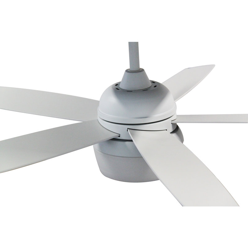 Boulder 52 inch Classic Matte White Ceiling Fan with LED Light and Remote Control