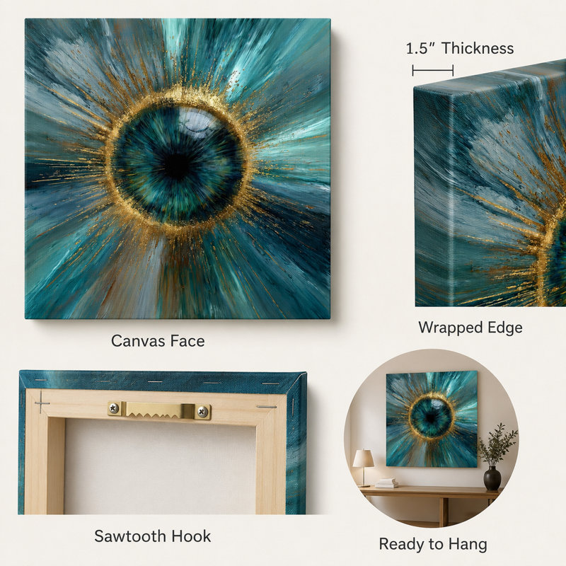 «Visionary Eye», art mural sur toile tendue, H 20 po x l 20 po