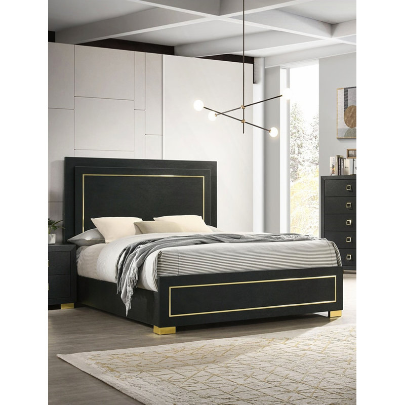 Grand lit avec meubles de chambre à coucher à DEL