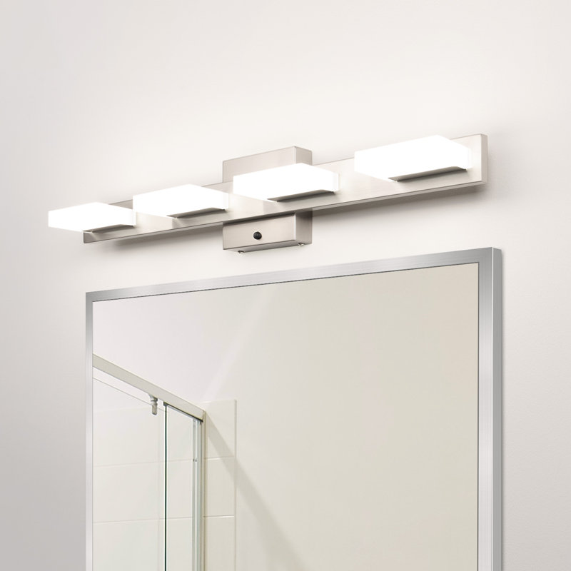 Luminaire pour meuble-lavabo à DEL Lubabah 3000K / 4000K / 5000K, Nickel brossé, 4