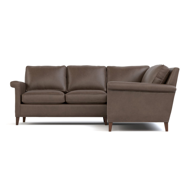 Belleville Leather Sectional, Alameda Cork Genuine Leather