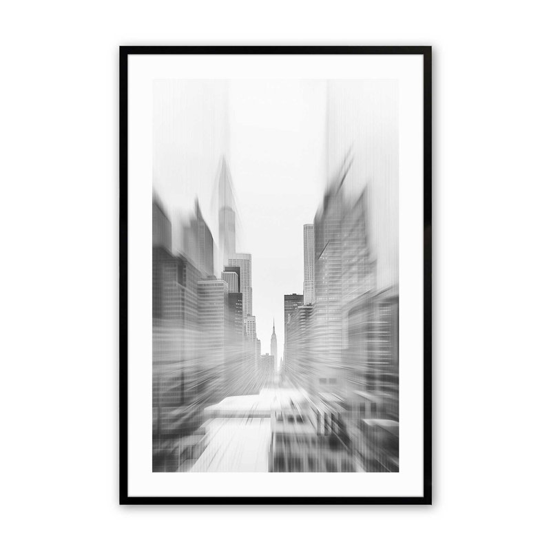 NYC City Rhythms, Cadre photo simple noir satiné, H 25 po x l 37 po