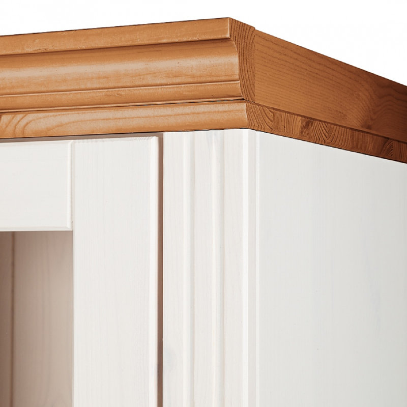 Delyliah 223cm H x 222cm W Library Bookcase, White/Natural