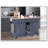 Versatile Kitchen Island with Rubberwood Countertop, Storage Cabinet, and Multiple Drawers for Enhanced Organization and Mobility.-129238291-129238293