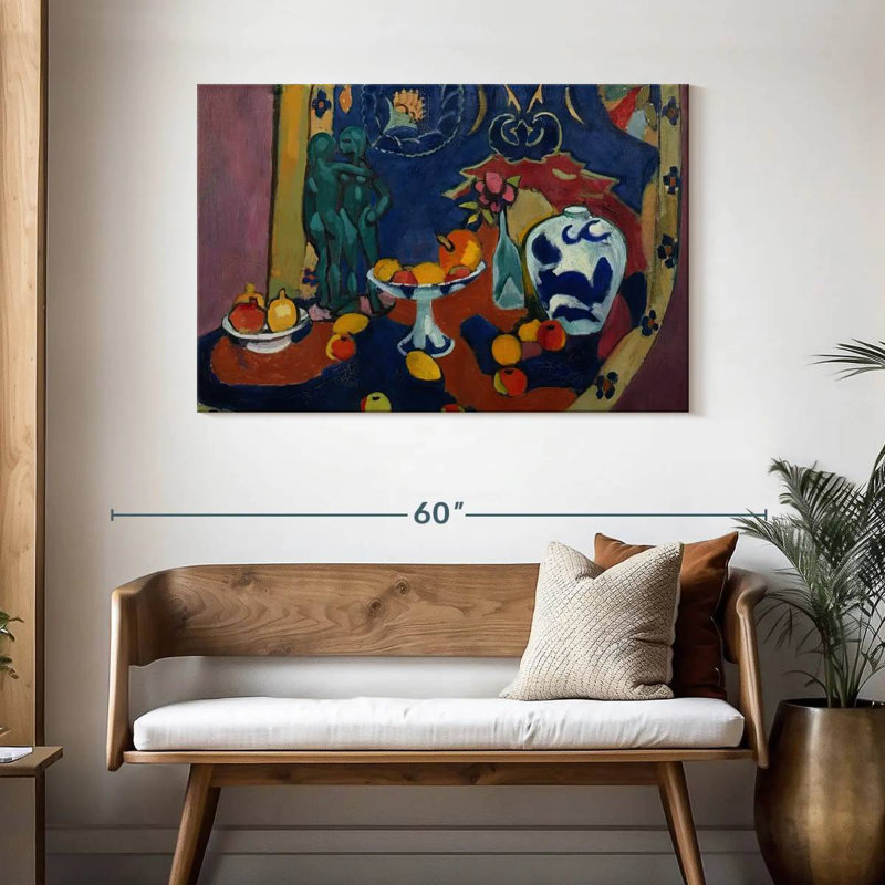 Fruit et bronze, H 30 po x l 45 po