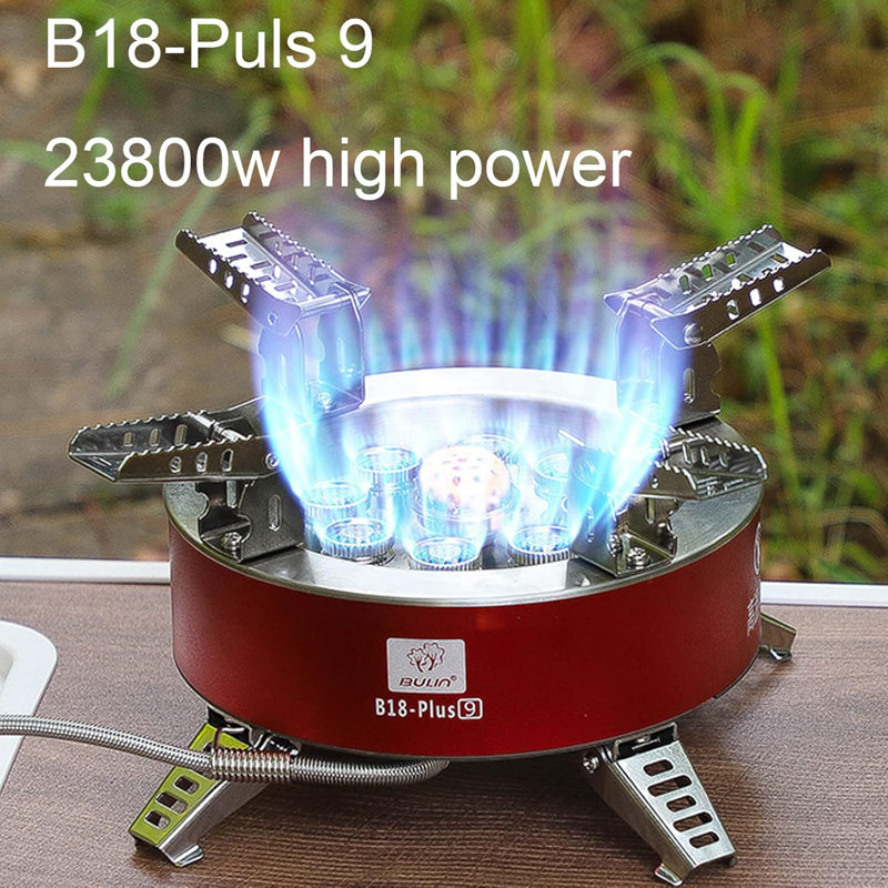 Portable Camping Gas Stove Windproof Compact High Firepower Cooking Burner for Outdoor Picnic Hiking Tourist