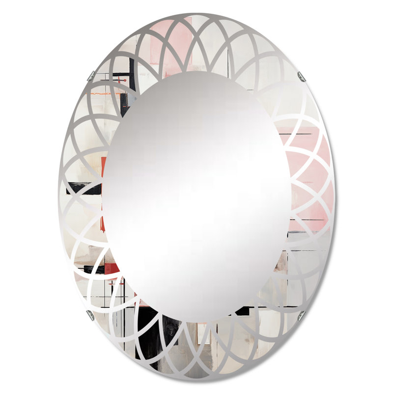 Catoctin - Miroir mural moderne ovale, 30 po x 20 po