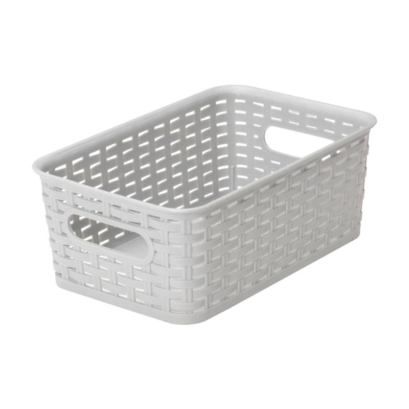 Organisateur de panier en plastique, Petit, Gris
