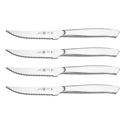 ZWILLING 4-Piece Stainless Steel Serrated Mignon Steak Knife Set