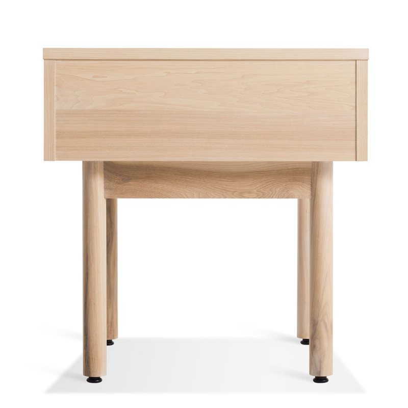 Shale 1 - Drawer Solid Wood Nightstand, Hickory