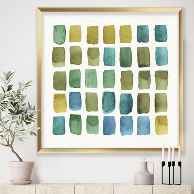 " Geometric Maze Of Blue And Green "